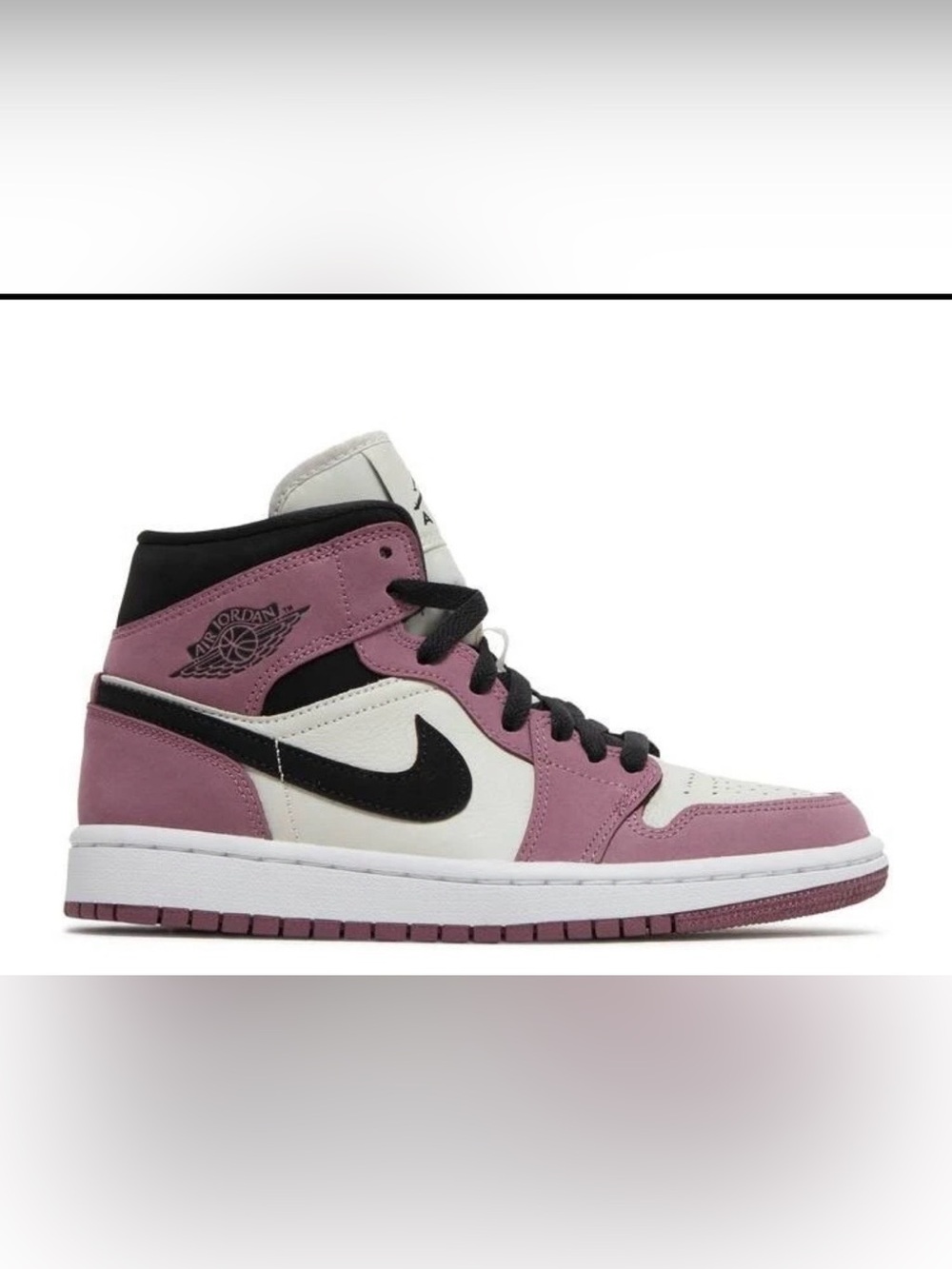 Jordan High-Top Sneakers in Pink, White, and Black